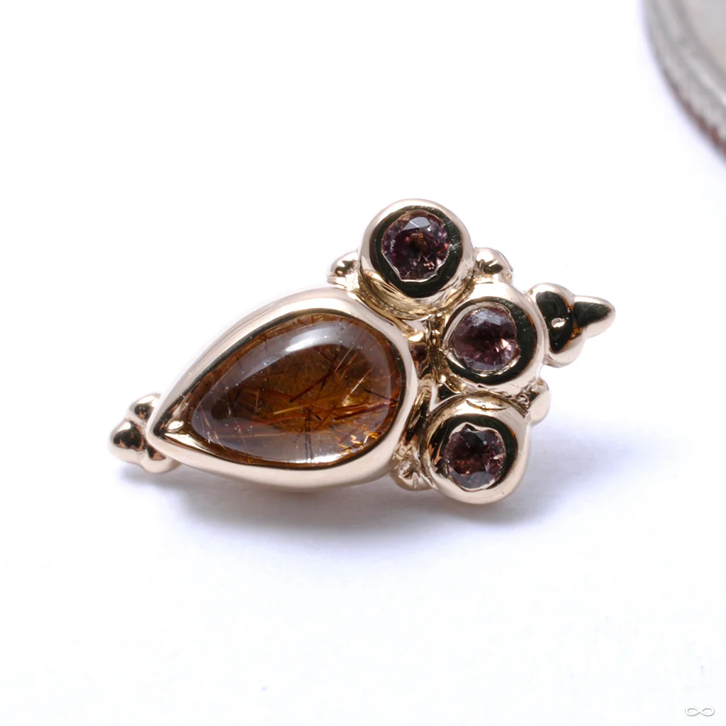 Sarai Pear Threaded End in Gold from BVLA - Image 4