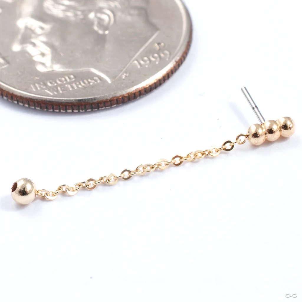 Sentinel Press-fit End in Gold from Quetzalli