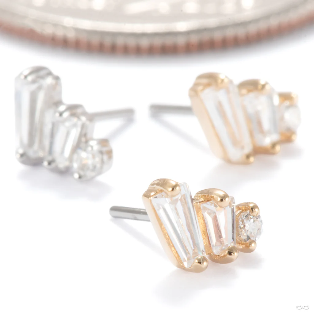 Sequence Press-fit End in Gold from Ember Body Jewelry