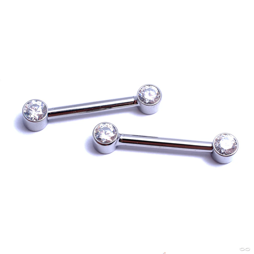 Side-set Gem Barbell in Titanium from Anatometal - Image 3
