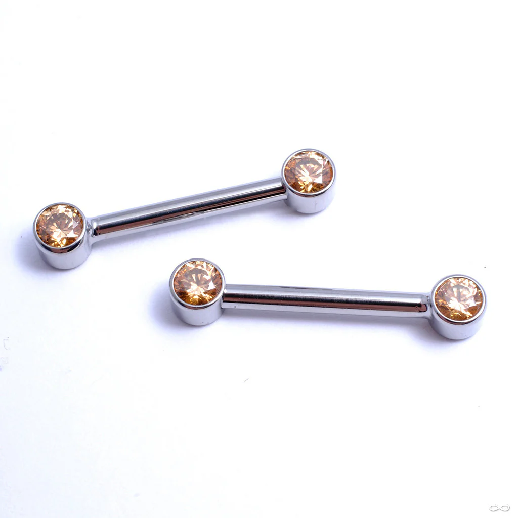 Side-set Gem Barbell in Titanium from Anatometal - Image 6