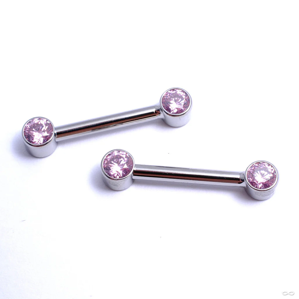 Side-set Gem Barbell in Titanium from Anatometal - Image 8