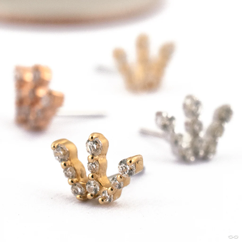 Snippet Press-fit End in Gold from Ember Body Jewelry