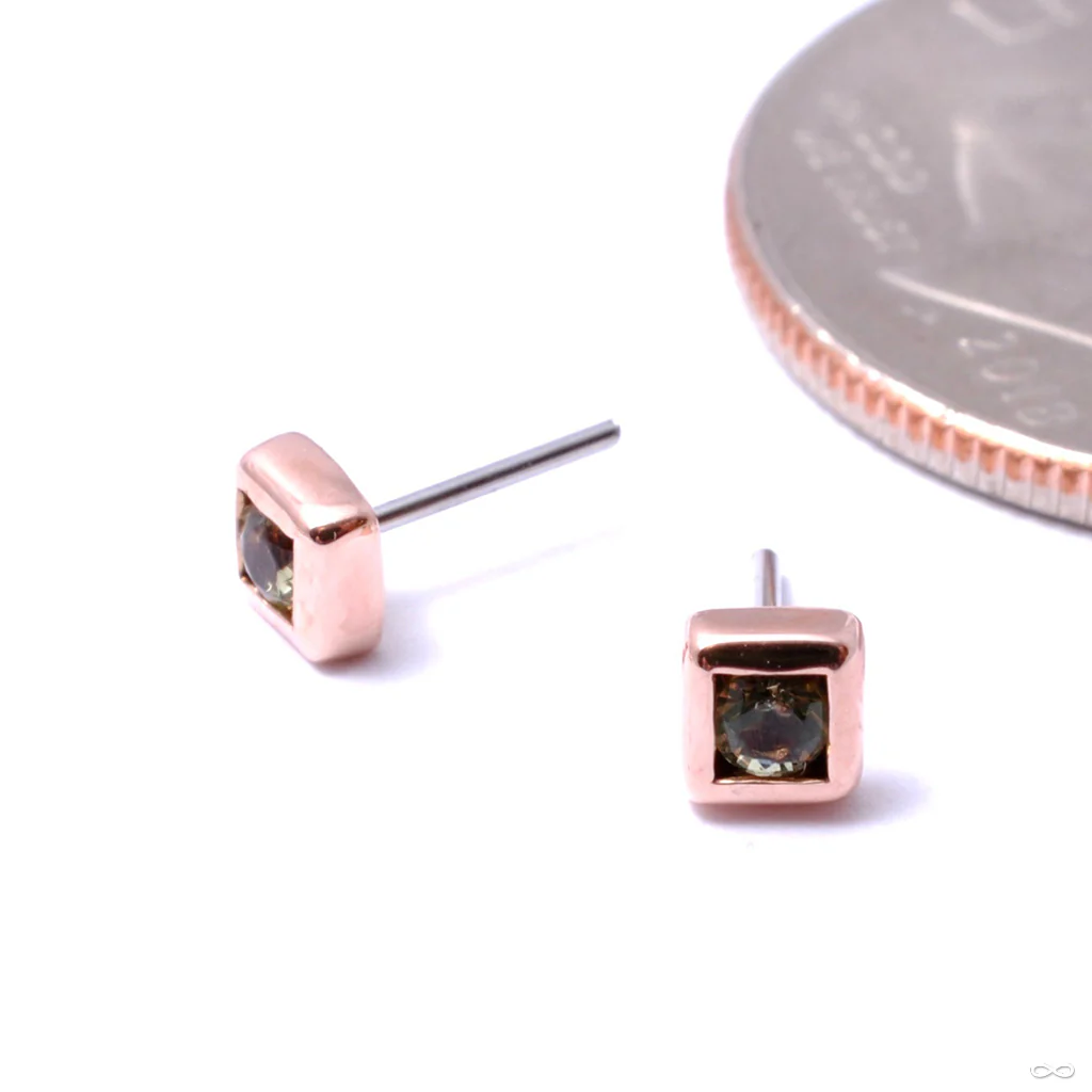 Square Stone Press-fit End in Gold from LeRoi - Image 11