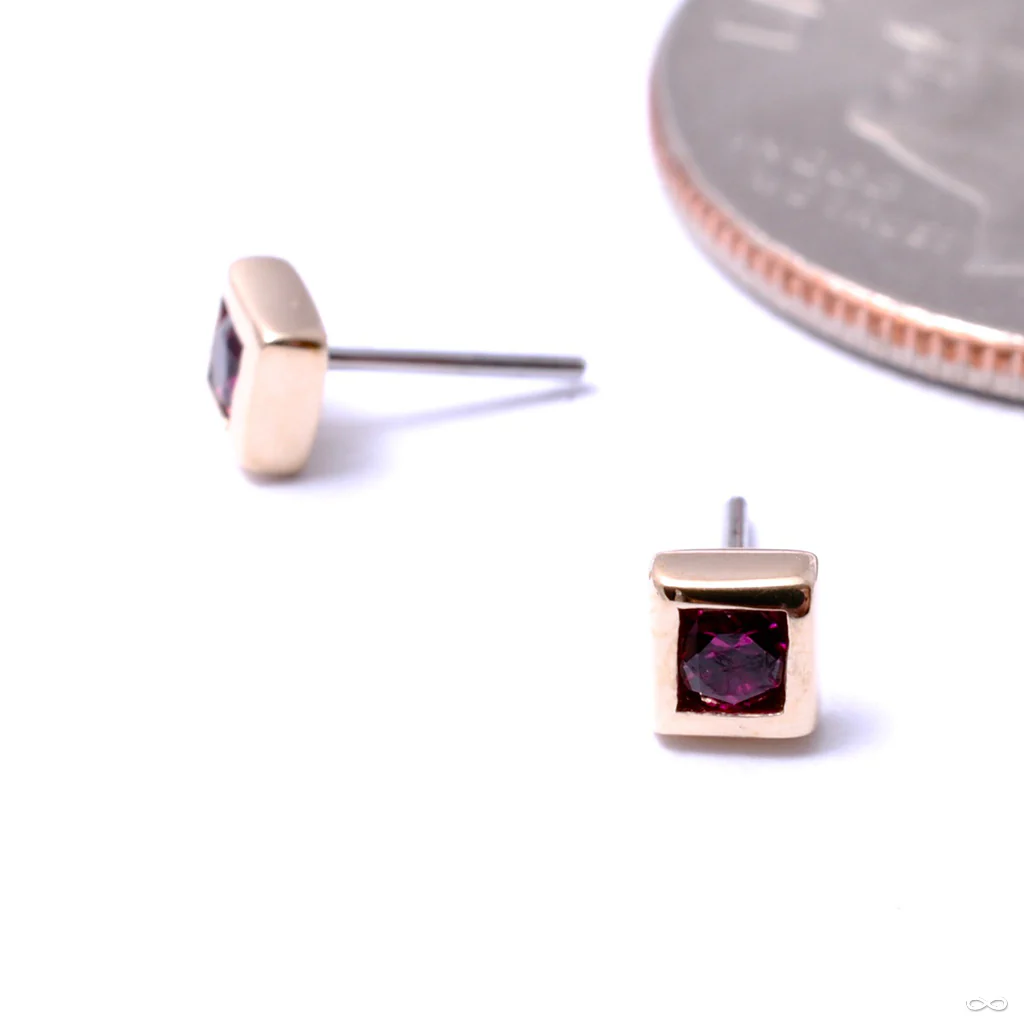 Square Stone Press-fit End in Gold from LeRoi - Image 13