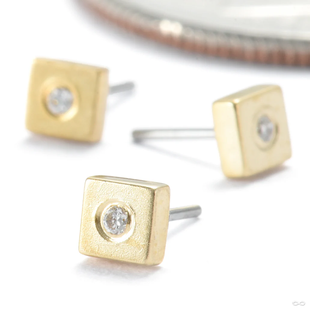 Square Sloan Press-fit End in Gold from Modern Mood