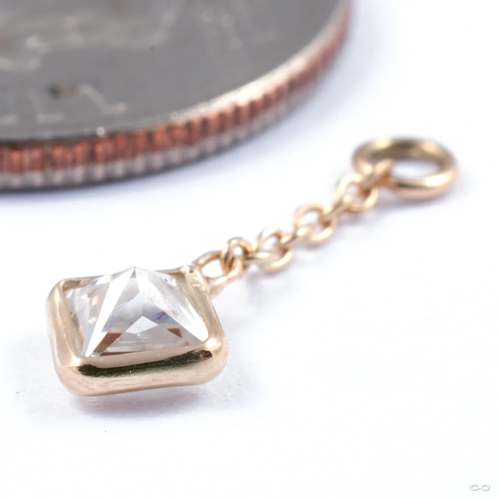 Square Stone Charm in Gold from Diablo Organics - Image 4