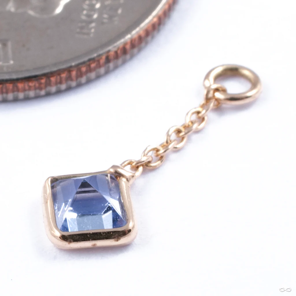 Square Stone Charm in Gold from Diablo Organics - Image 5
