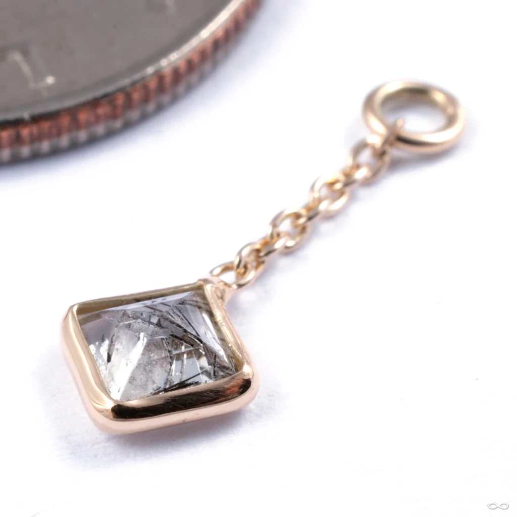 Square Stone Charm in Gold from Diablo Organics - Image 6
