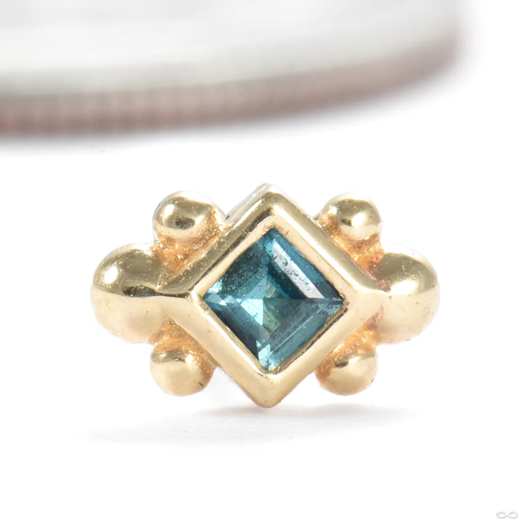 Square Up Press-fit End in Gold from Ember Body Jewelry - Image 2