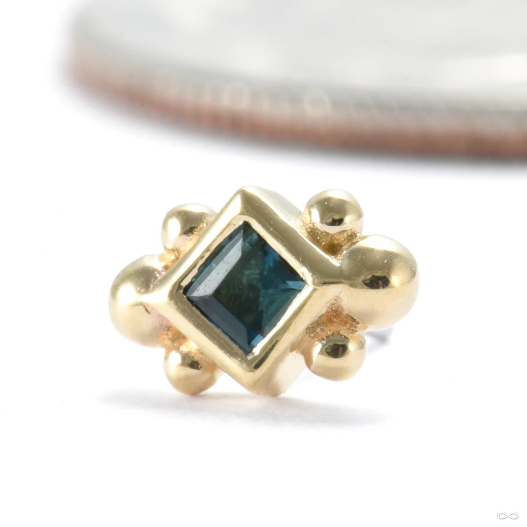 Square Up Press-fit End in Gold from Ember Body Jewelry - Image 3