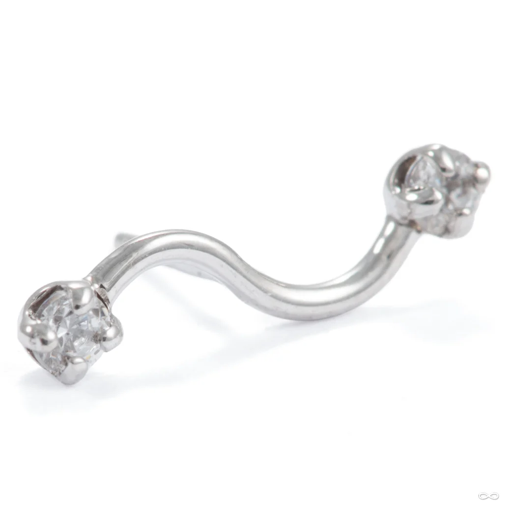 Squiggle 2 Press-fit End in Gold from Kiwi Diamond
