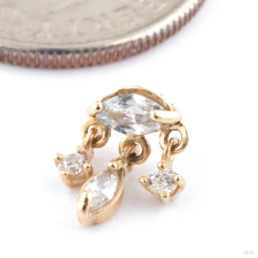 Stargazer Press-fit End in Gold from Maya Jewelry - Image 4