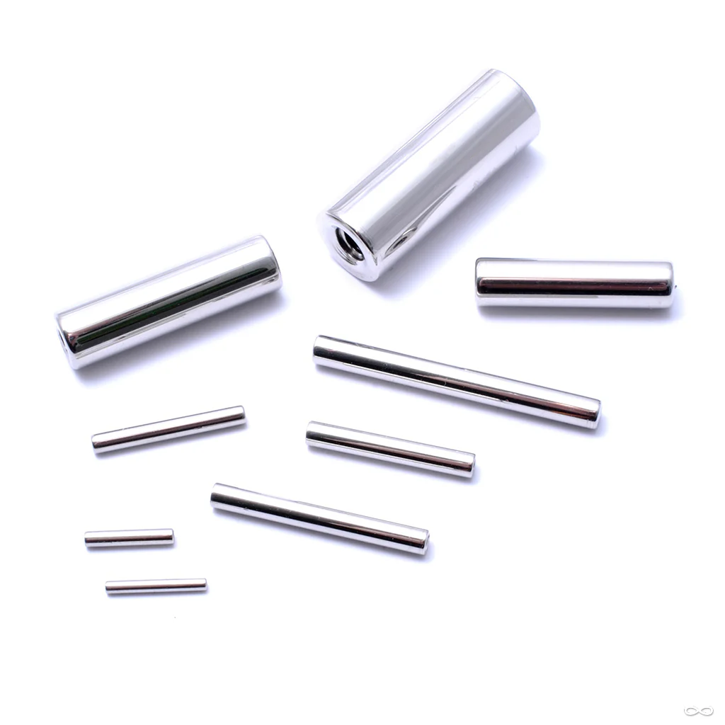 Straight Threaded Barbell Shaft in Titanium from 6g to 00g from Industrial Strength - Image 2