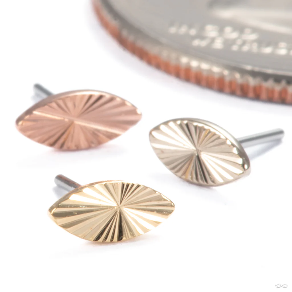 Sunray Seed Press-fit End in Gold from Quetzalli