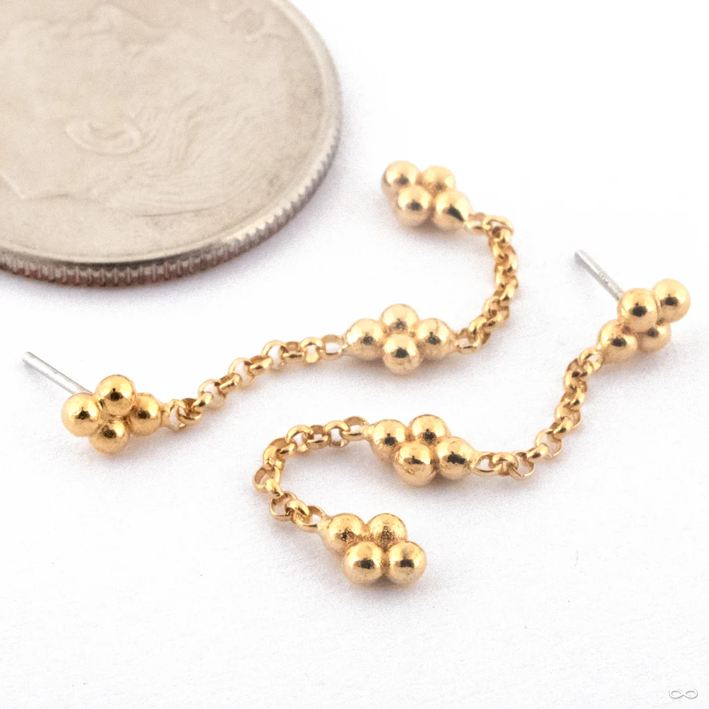 Sweet Dream Press-fit End in Gold from Quetzalli