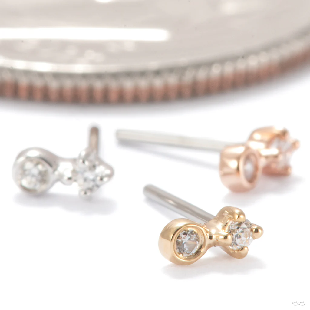 Sweet Nothing Press-fit End in Gold from Ember Body Jewelry