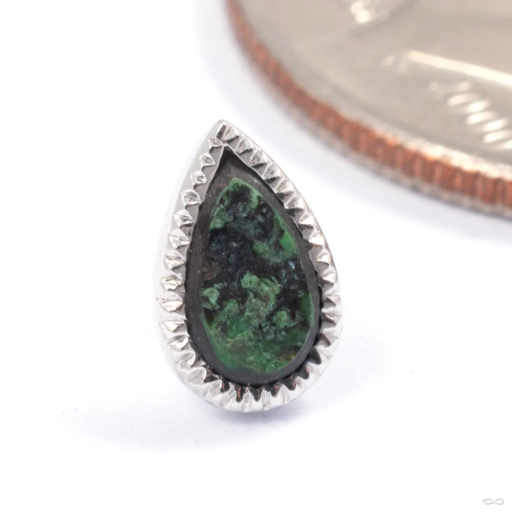 Teardrop Grizant Druzy Press-fit End in Gold from Auris Jewellery