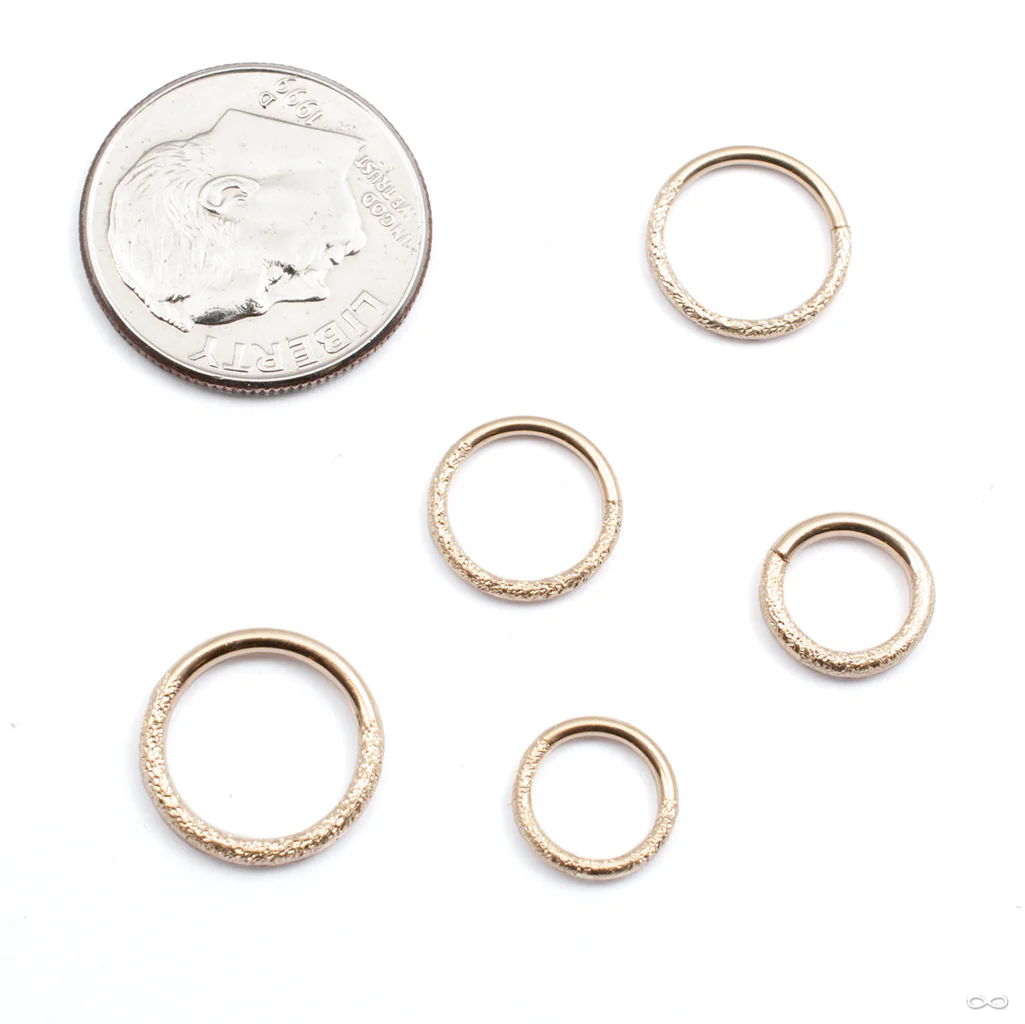 Textured Seam Ring in Gold from Vira Jewelry