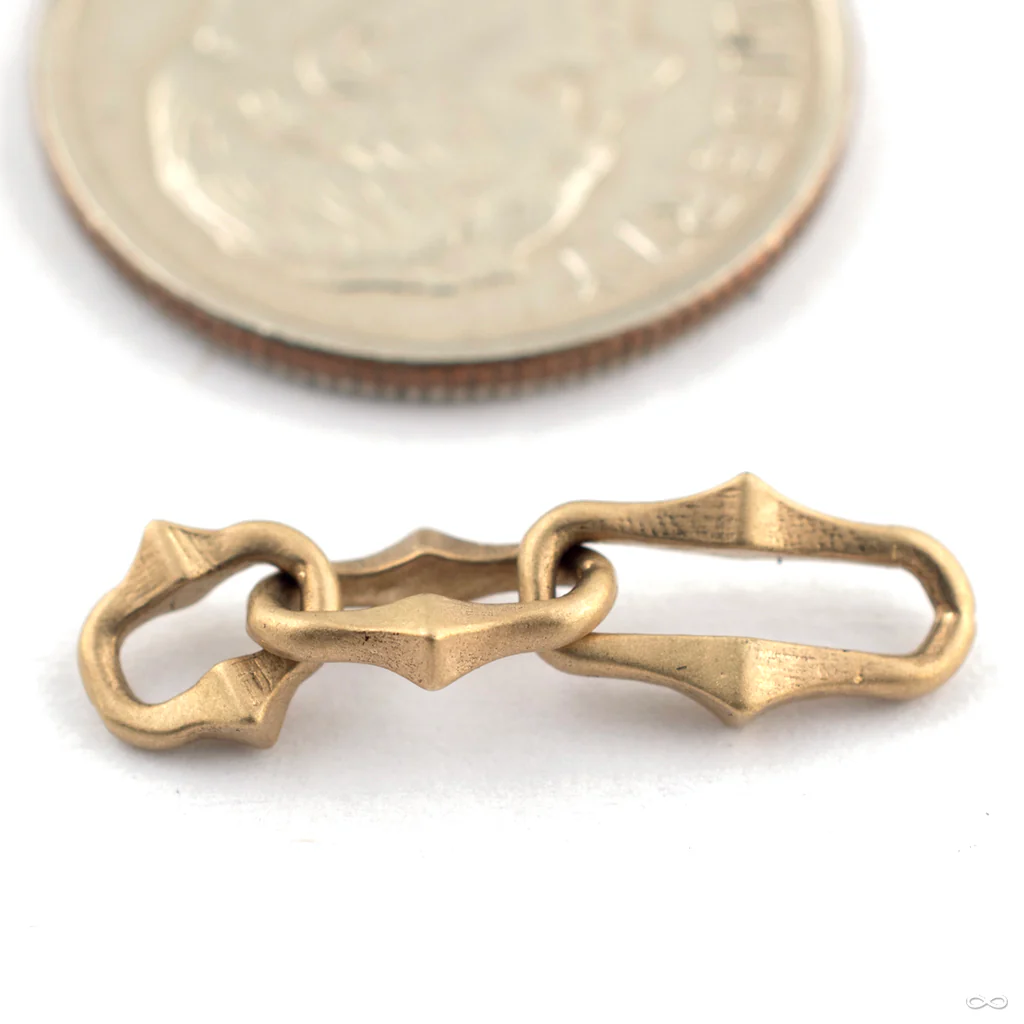 Three Link Chain Charm in Gold from Regalia - Image 4