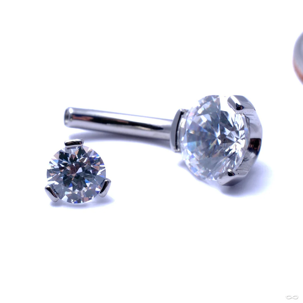 Three Prong Gem Curved Barbell from Industrial Strength - Image 13