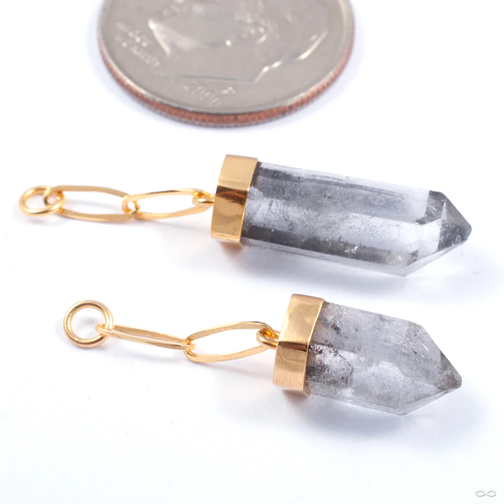 Tibetan Crystal Charm in Gold from Diablo Organics