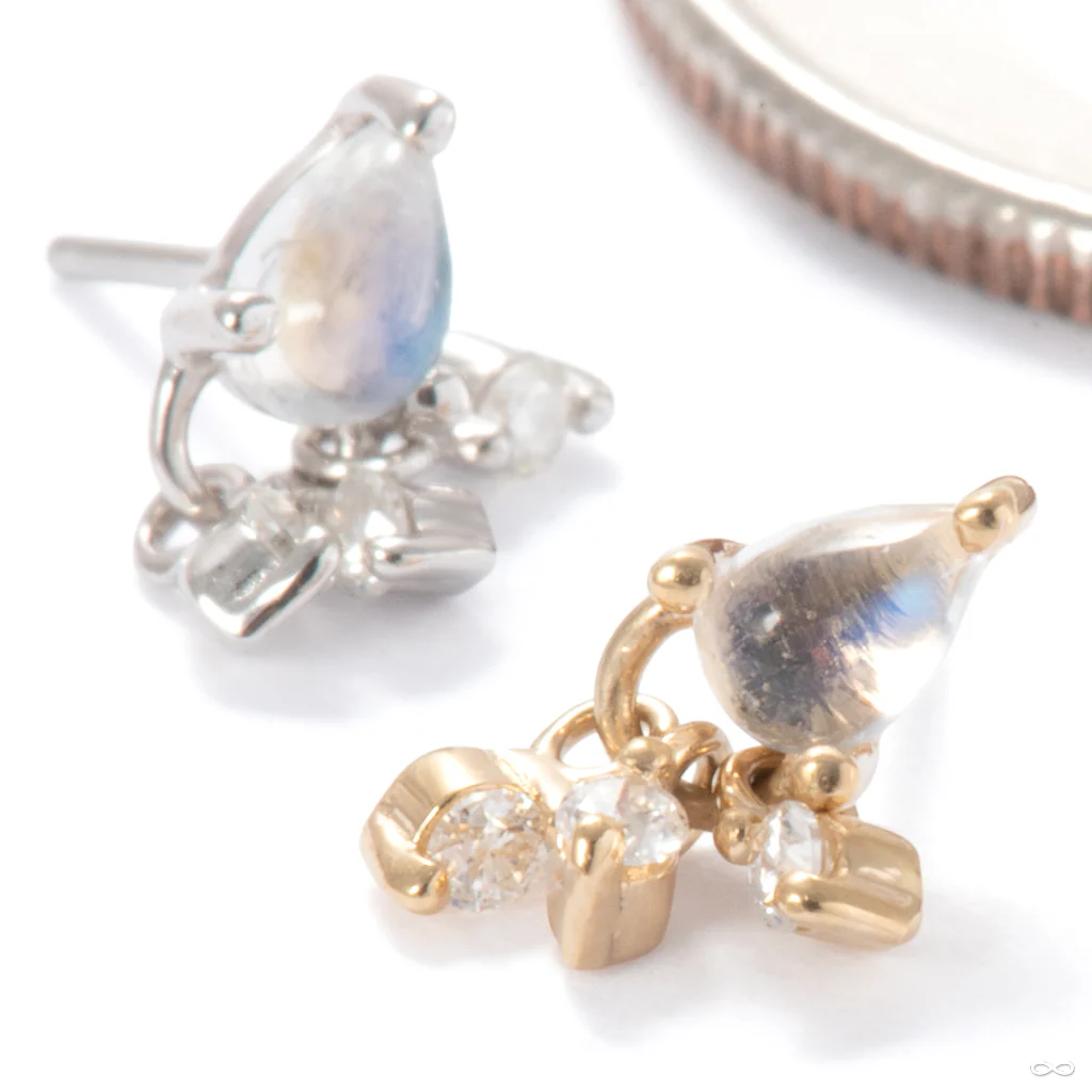 Tinsel Press-fit End in Gold from Ember Body Jewelry
