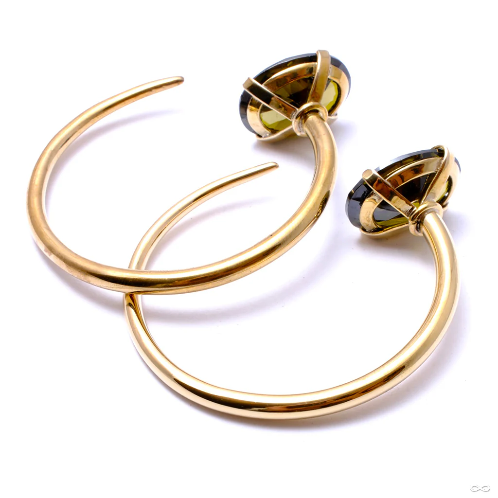 Tiny Tsabit Hoop with Oval CZs from Diablo Organics - Image 2