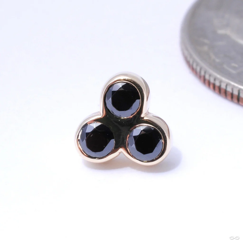 Tri-bezel Cluster Press-fit End in Gold from BVLA