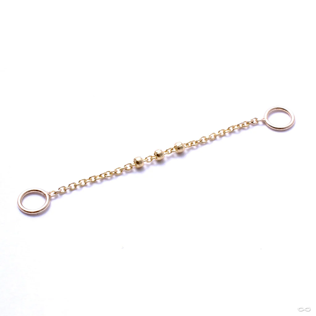 Trio Bead Nipple Lynx Chain in Gold from Pupil Hall - Image 3