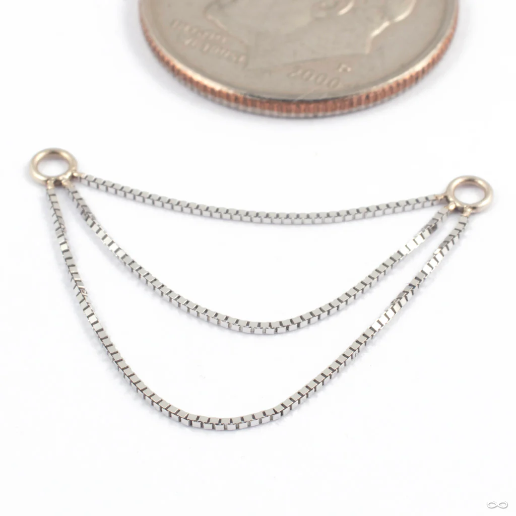 Triple Box Chain in Gold from Quetzalli - Image 2