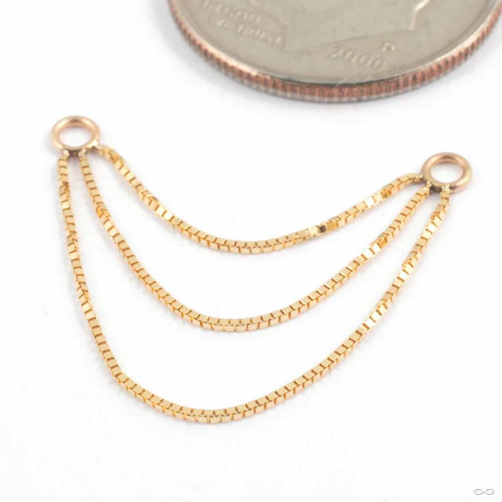 Triple Box Chain in Gold from Quetzalli - Image 3