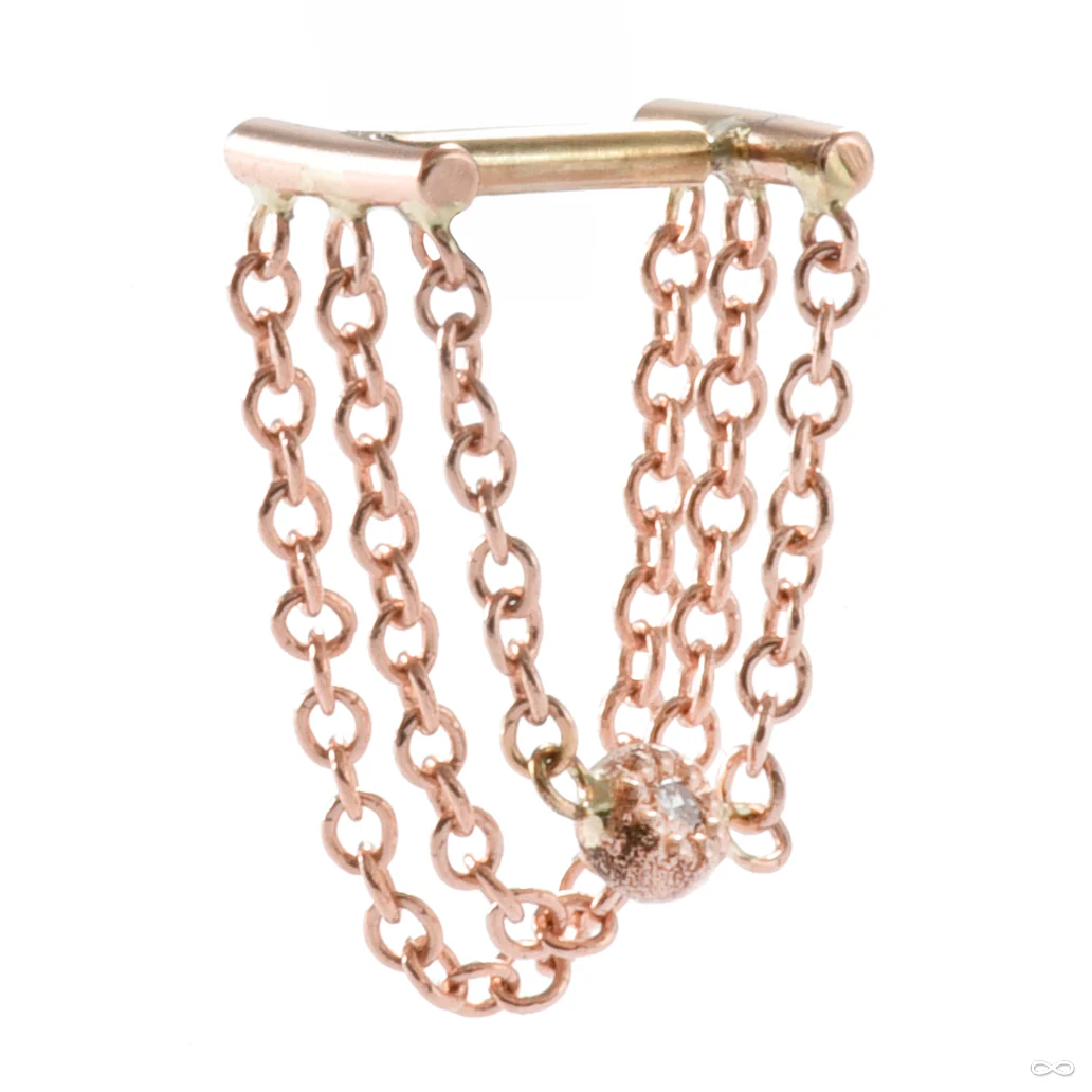 Triple Chain Press-fit Ring in Gold from Origins Handmade
