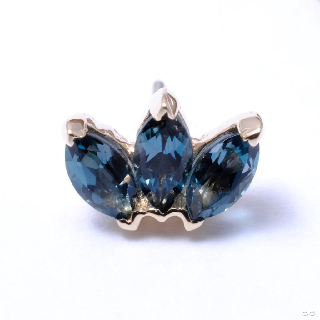 Triple Marquise Fan Press-fit End in Gold from BVLA - Image 7