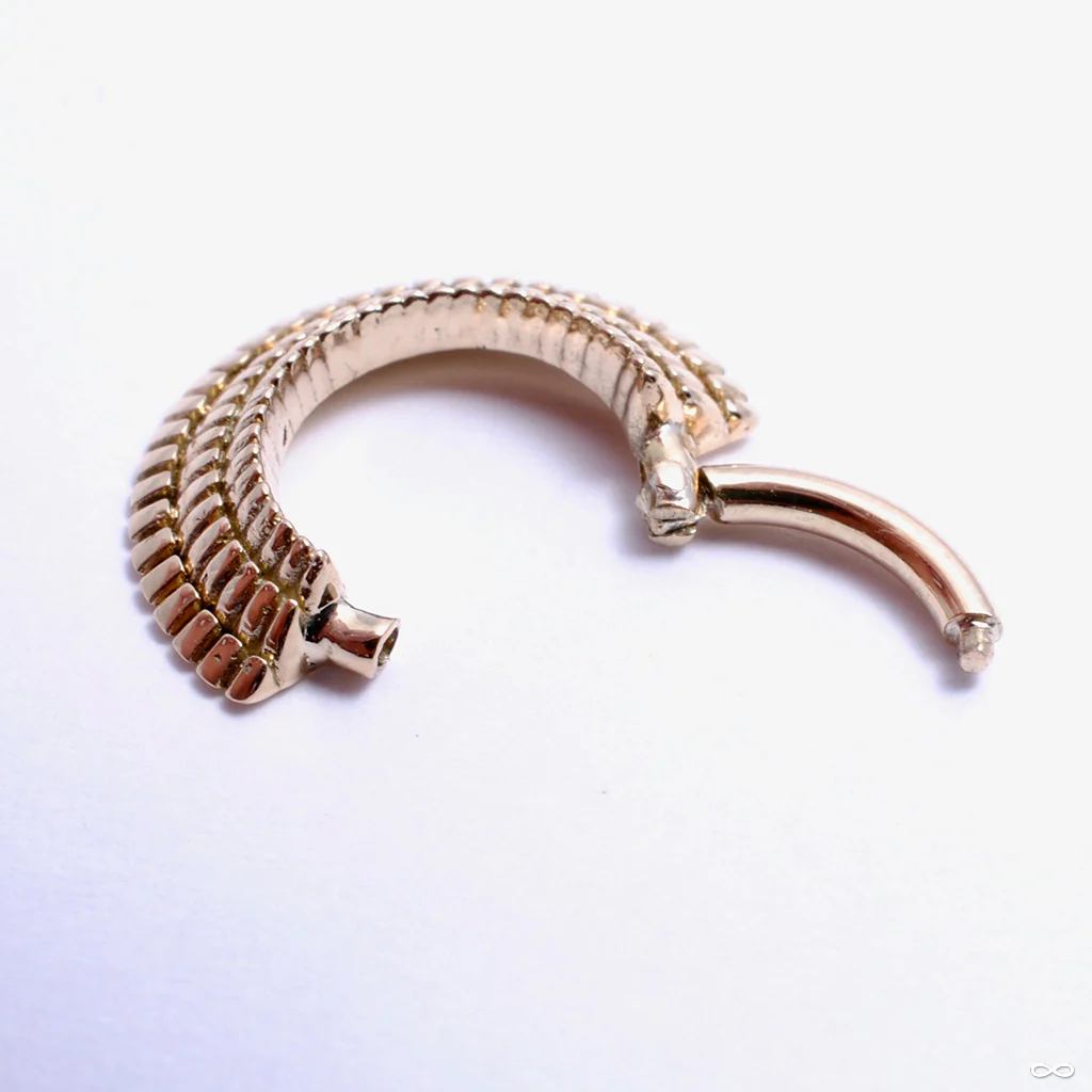 Triple-Ridge Collar Clicker in Gold from Sacred Symbols - Image 2
