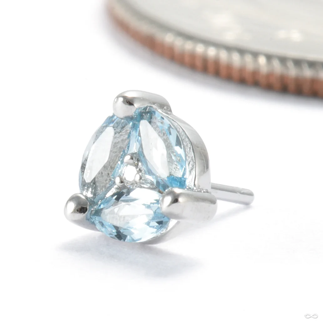 Triple Threat Press-fit End in Gold from Ember Body Jewelry - Image 3