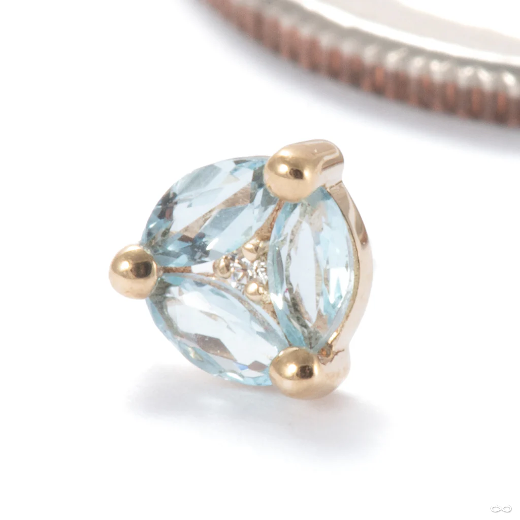 Triple Threat Press-fit End in Gold from Ember Body Jewelry - Image 4