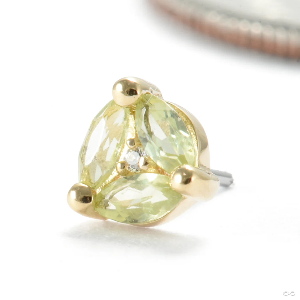 Triple Threat Press-fit End in Gold from Ember Body Jewelry - Image 6