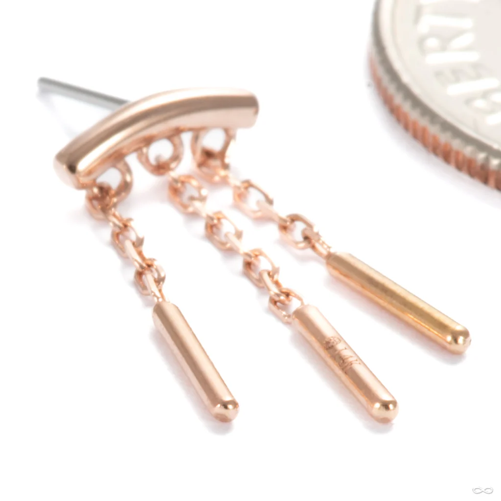 Triple Wind Chime Press-fit End in Gold from Modern Mood - Image 2