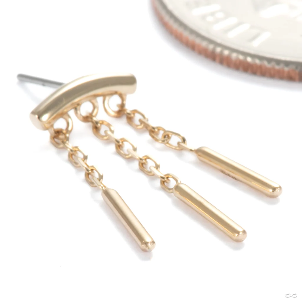 Triple Wind Chime Press-fit End in Gold from Modern Mood - Image 4