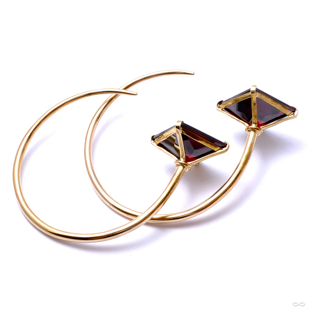 Tsabit Hoop with Princess-cut CZs from Diablo Organics - Image 2