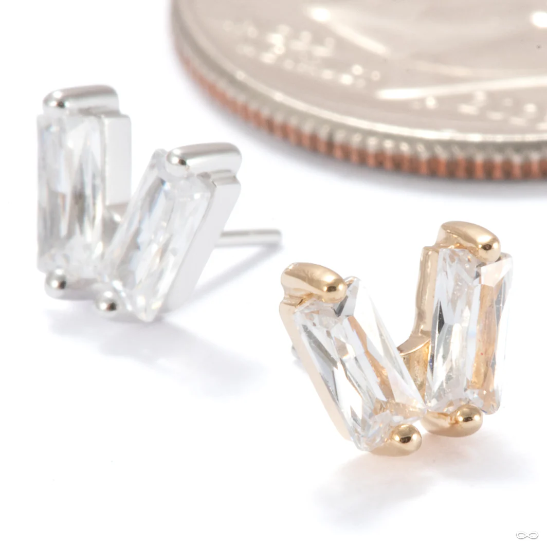 Twilight Zone Press-fit End in Gold from Ember Body Jewelry