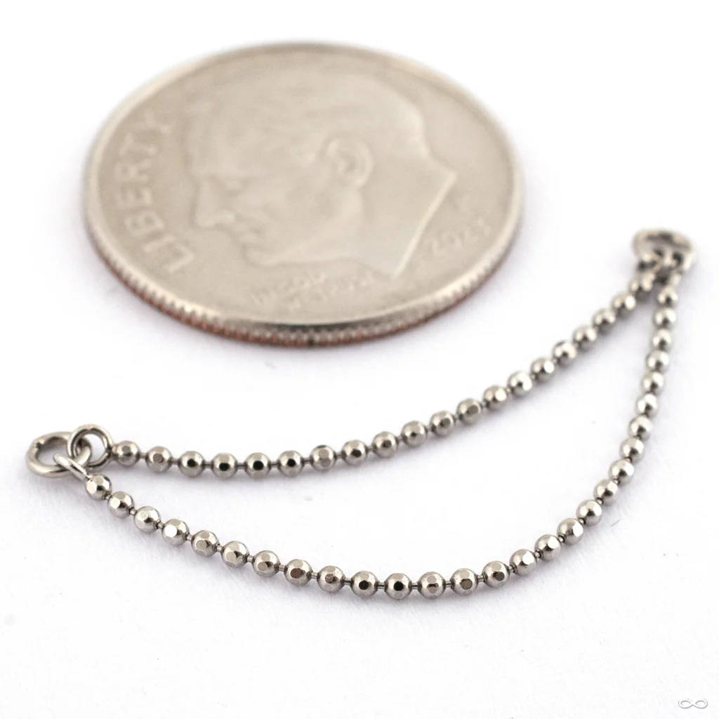 Twin Faceted Chain in Gold from Ember Body Jewelry - Image 2