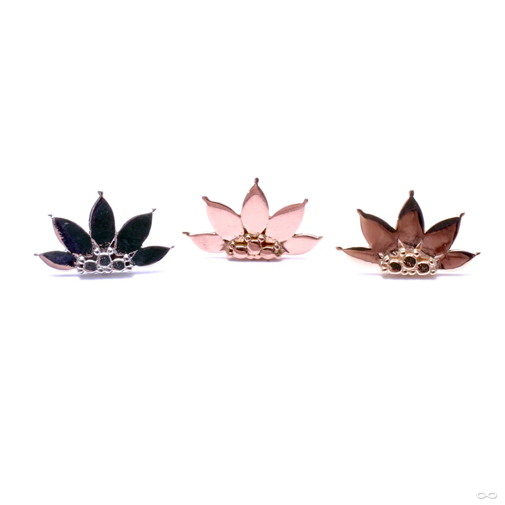 Valentina Press-fit End in Gold from Buddha Jewelry