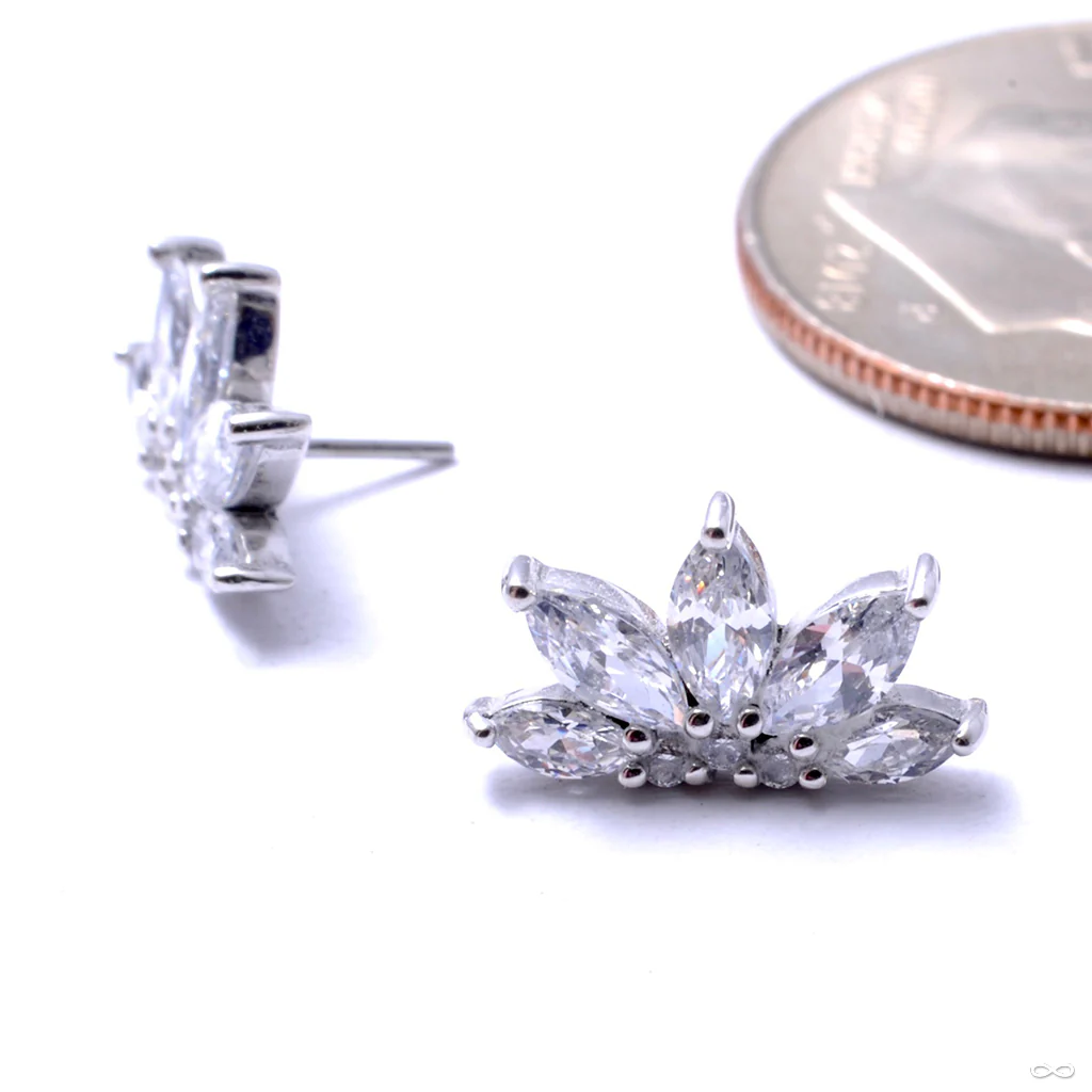 Valentina with Stone Press-fit End in Gold from Buddha Jewelry - Image 3