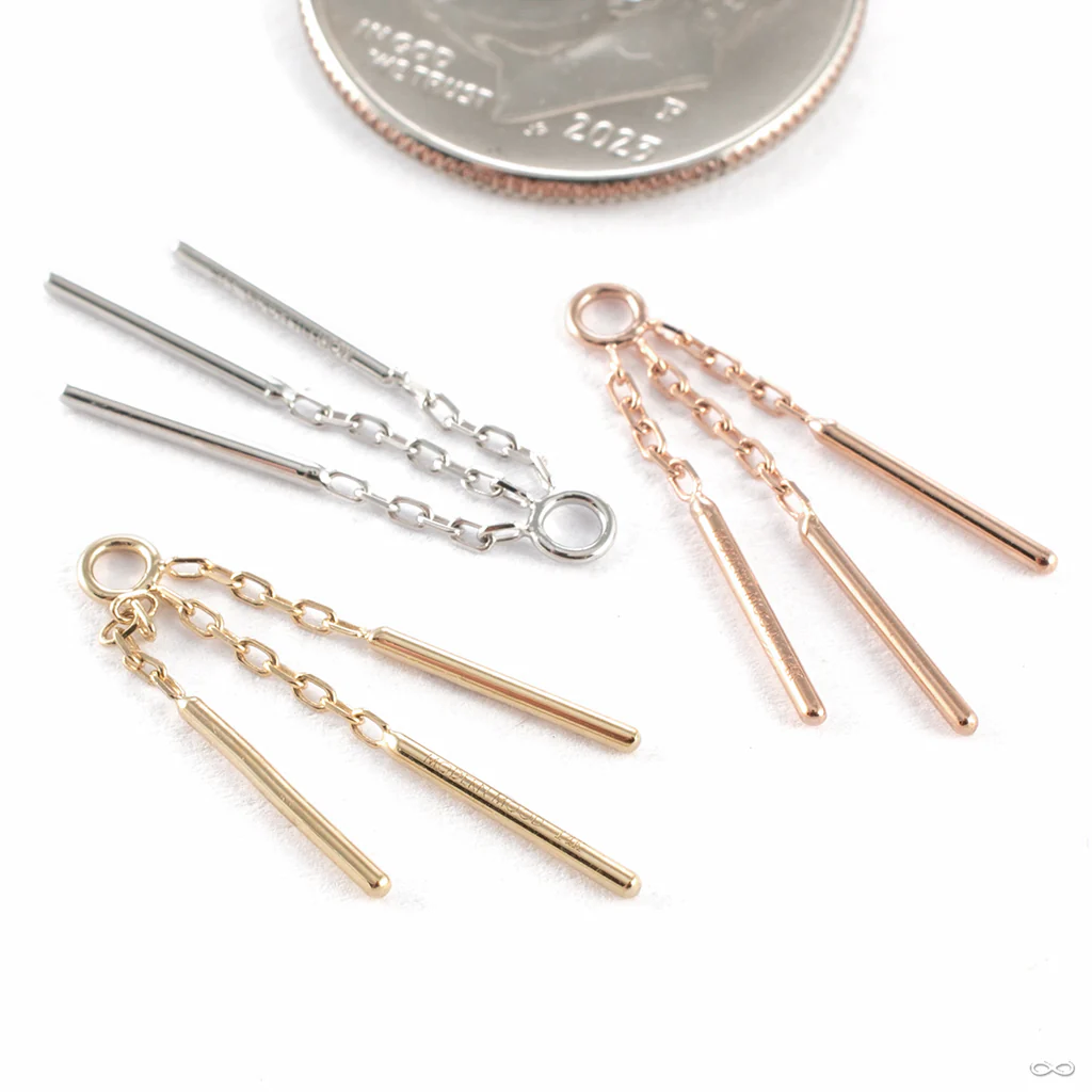 Wind Chime Charm in Gold from Modern Mood