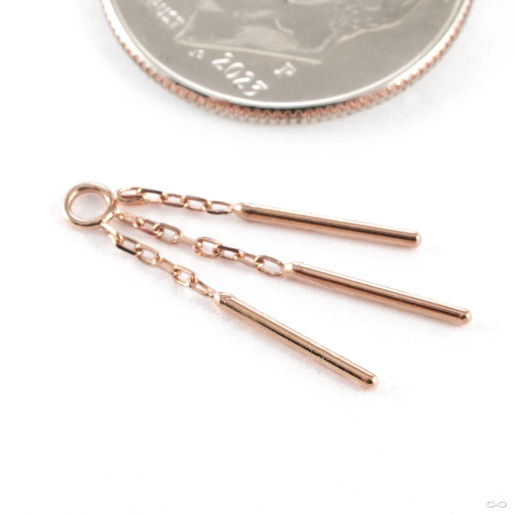 Wind Chime Charm in Gold from Modern Mood - Image 2