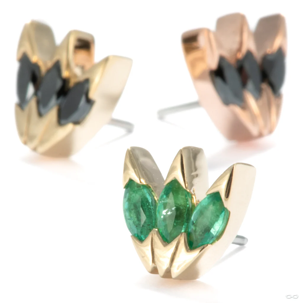 Xanadu Press-fit End in Gold from Tether Jewelry