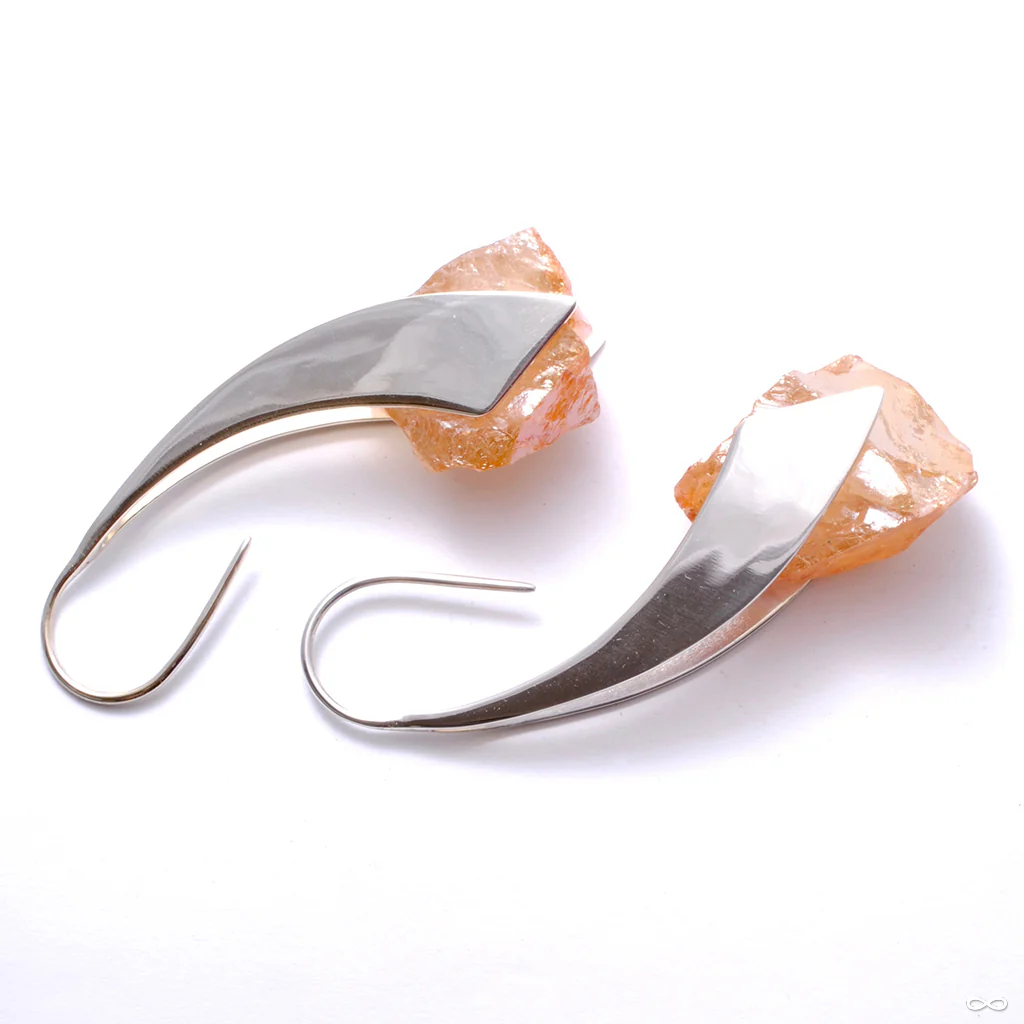 Zahara in Silver with Orange Aura from Buddha Jewelry