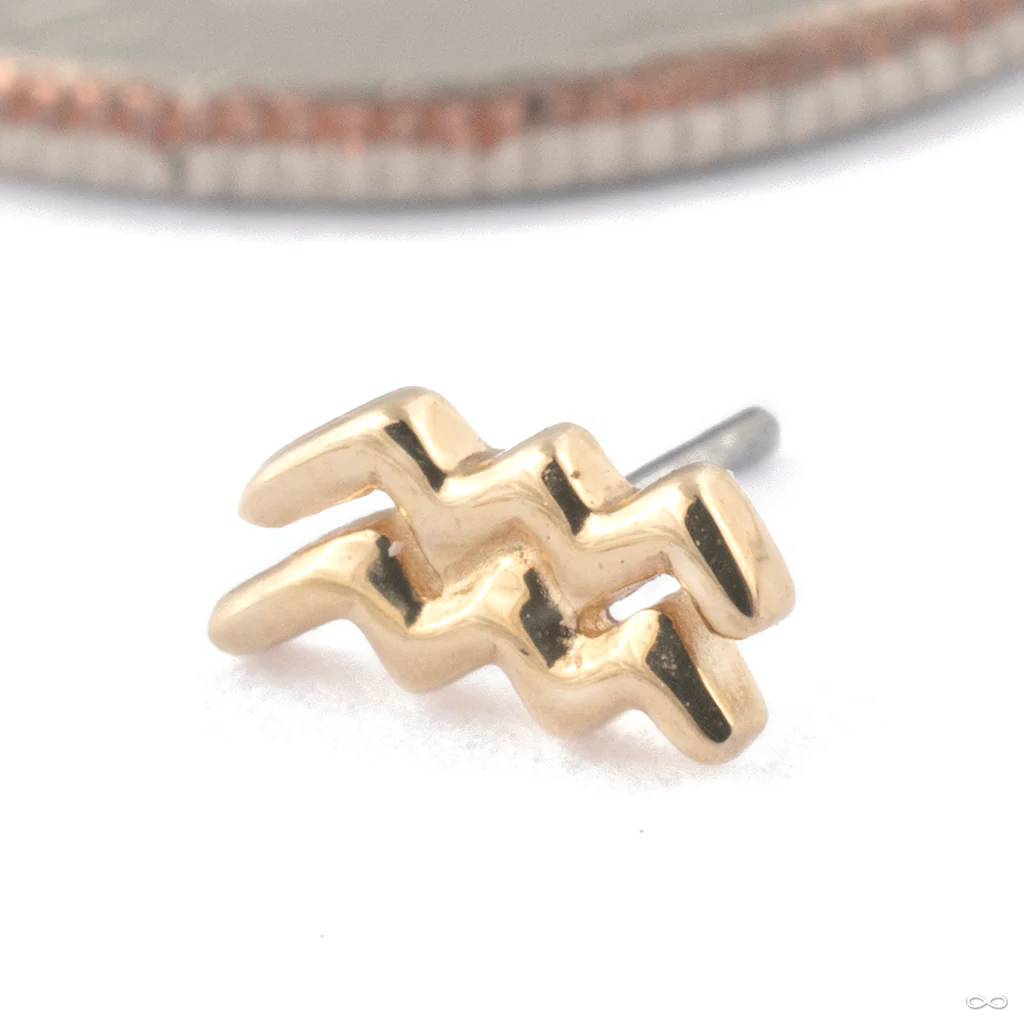 Zodiac Press-fit End in Gold from Junipurr Jewelry - Image 2